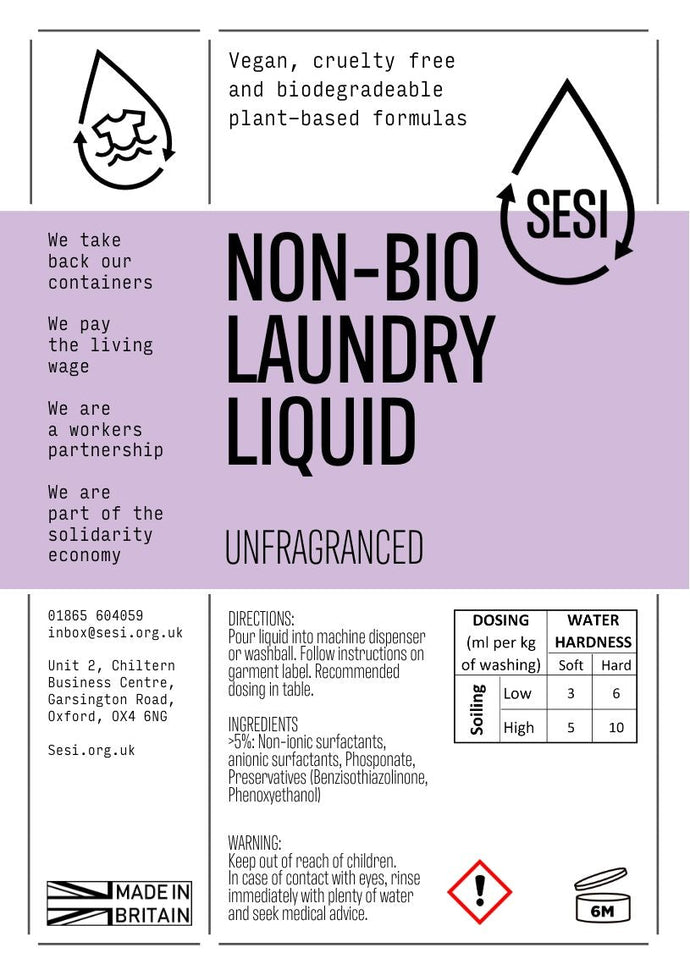 Sesi Non-Bio Laundry Liquid - Unfragranced