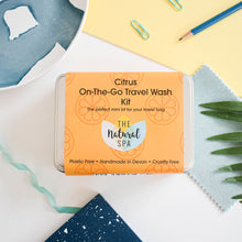 Load image into Gallery viewer, The Natural Spa Citrus Mini &quot;On-The-Go&quot; Travel Wash kit
