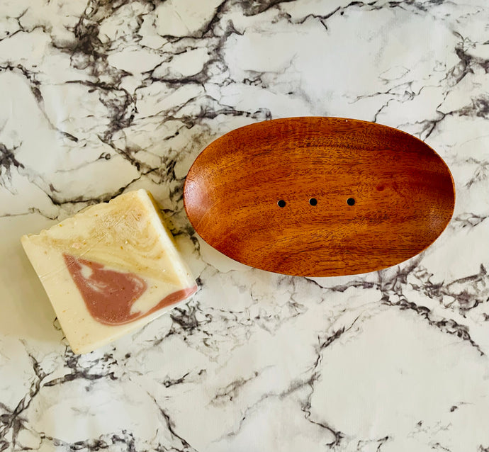 Neem Wood Oval Soap Dish